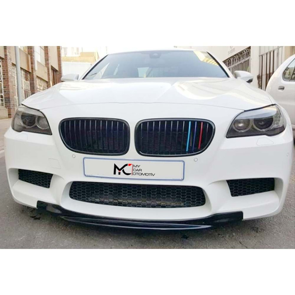 BMW F10 M5 2011+ - Ön Lip A Plus+ RKP V1 Stil, Piano Black Parlak Ürün Yüzeyi Vkm.