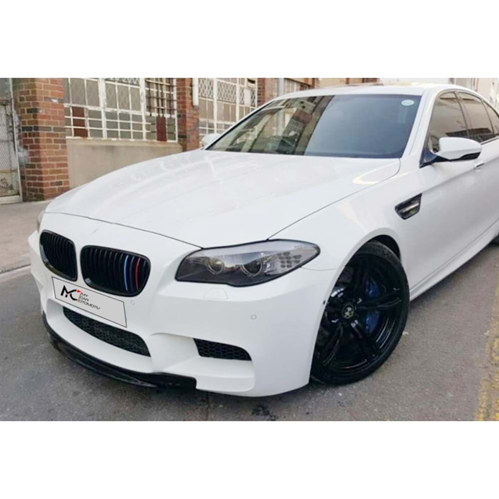 BMW F10 M5 2011+ - Ön Lip A Plus+ RKP V1 Stil, Piano Black Parlak Ürün Yüzeyi Vkm.