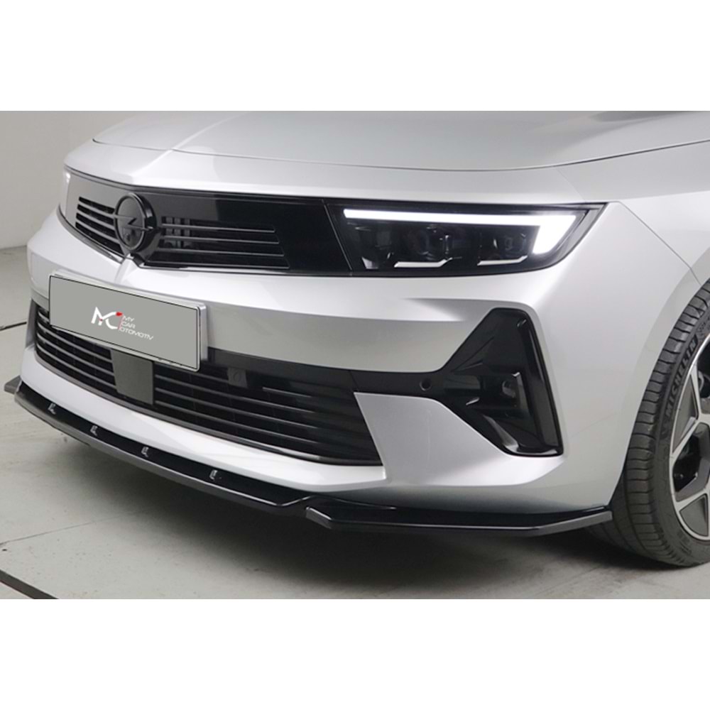 Opel Astra L 2020+ - Tampon Lipi/Ön, A Plus Std. Line V1 Stil, Piano Black Parlak Ürün Yüzeyi, Vakum