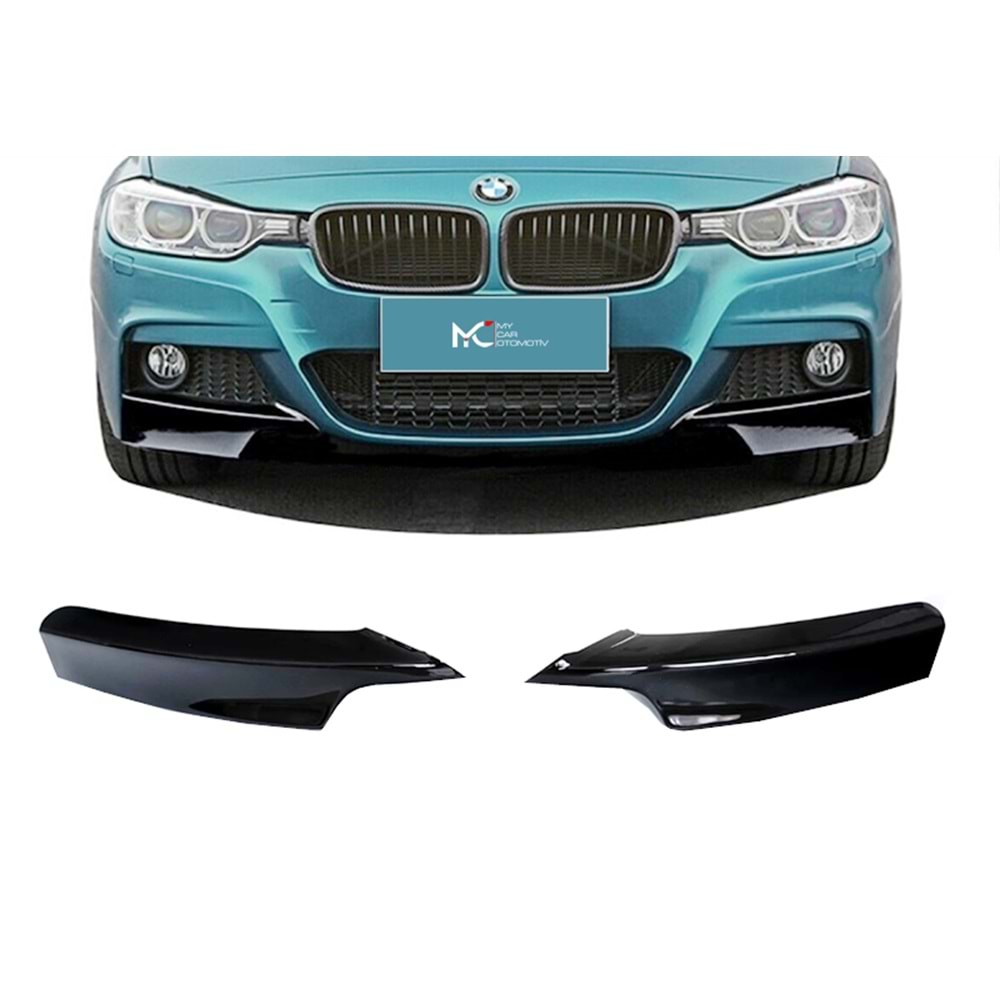 BMW F30 2012+ - Ön Flap A Plus+ M Performance Stil, Piano Black Parlak Ürün Yüzeyi, Vkm., Set