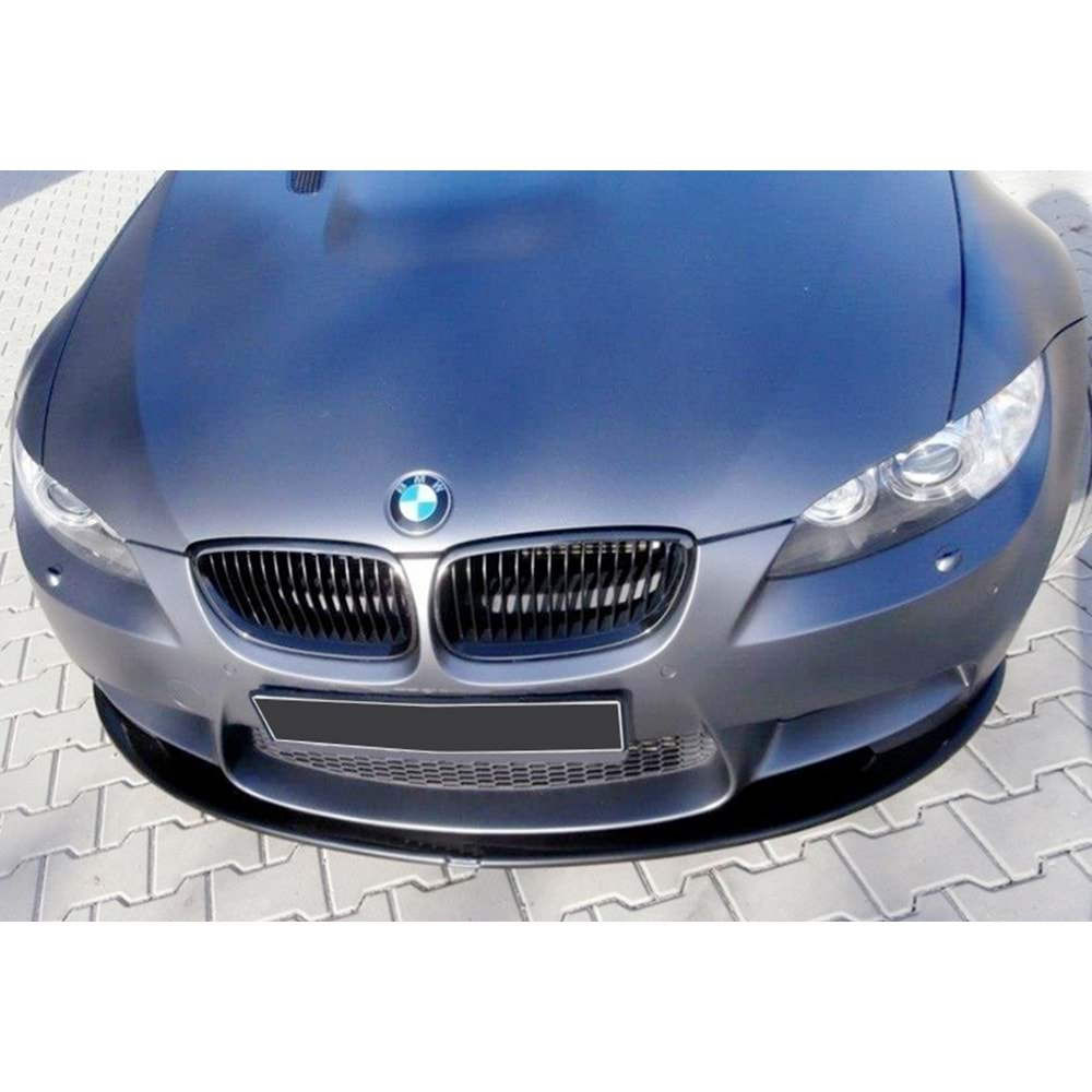 BMW E92 2007+ - Ön Lip A Plus+ M3 V1 Stil, Piano Black Parlak Ürün Yüzeyi, Vkm.