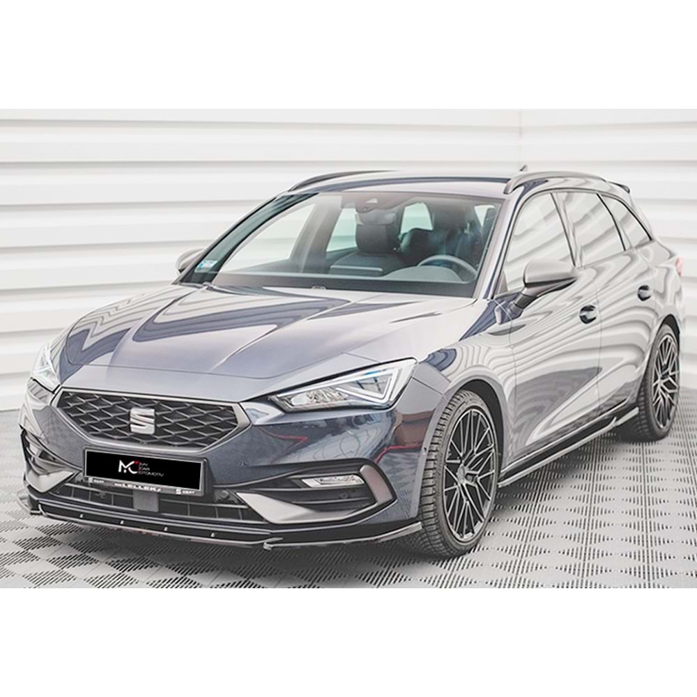 Seat Leon Mk4 2020+ - Tampon Lipi/Ön, A Plus FR V2 Stil, Piano Black Parlak Ürün Yüzeyi, Vakum