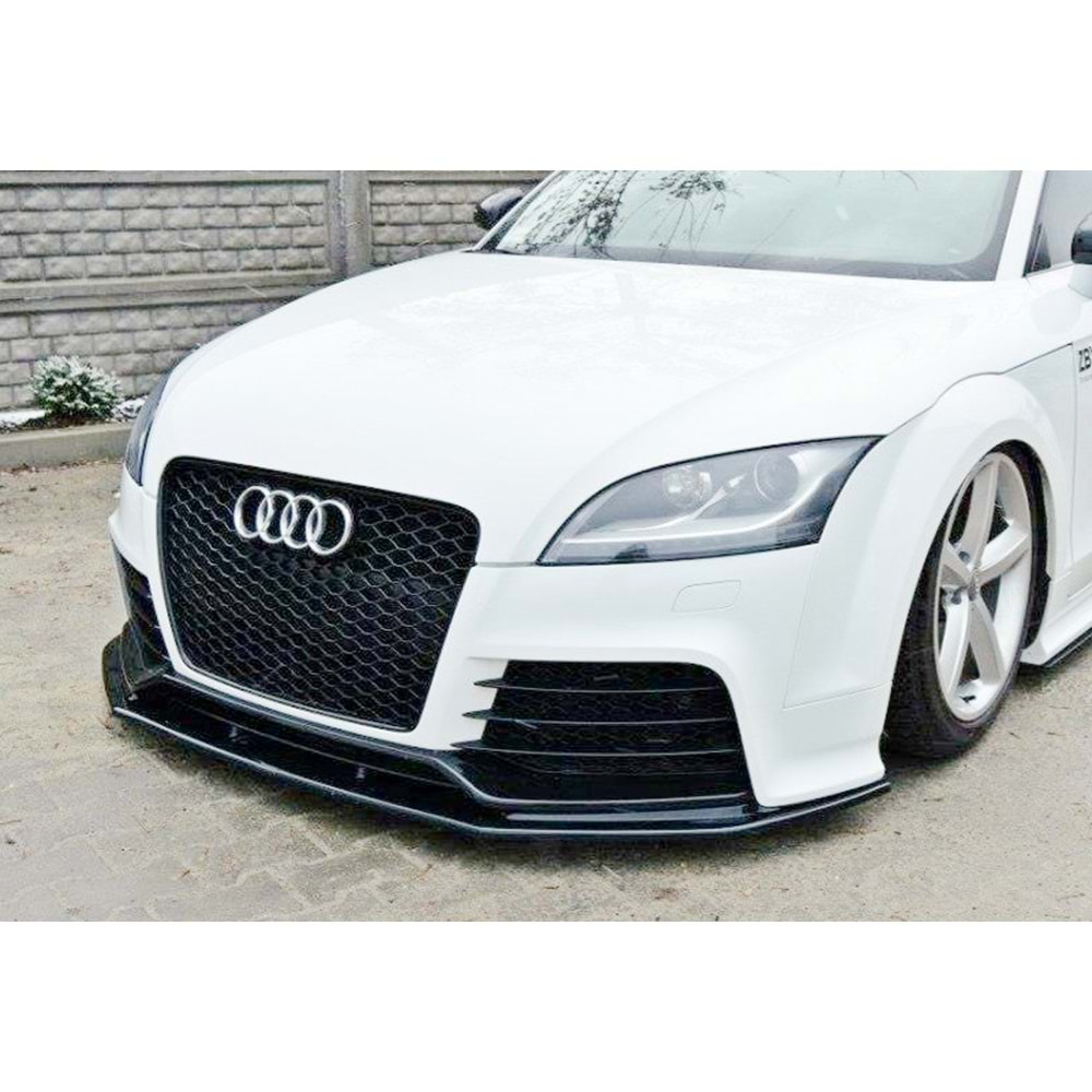 Audi TT RS Mk2 FL 2009+ - Ön Lip Max A Plus+ RS V1 Stil, Piano Black Parlak Ürün Yüzeyi Vkm.