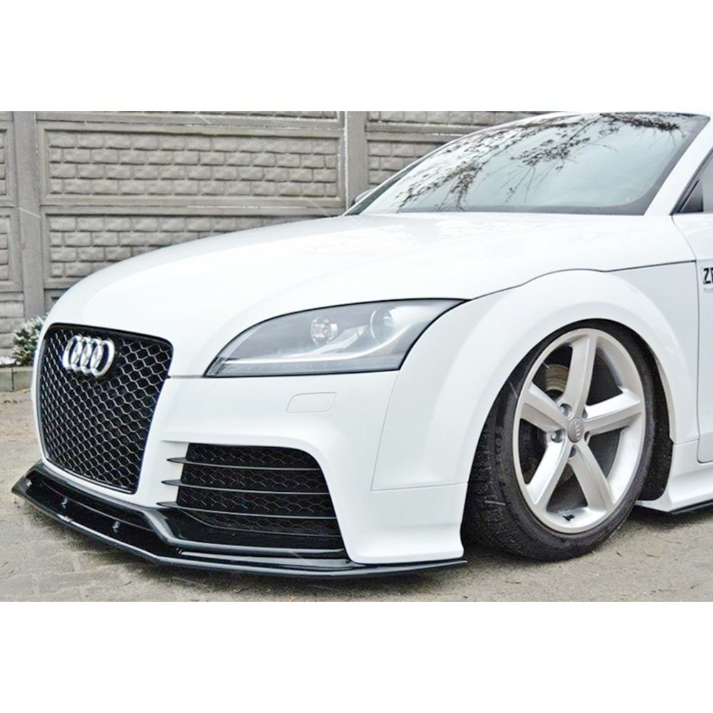 Audi TT RS Mk2 FL 2009+ - Ön Lip Max A Plus+ RS V1 Stil, Piano Black Parlak Ürün Yüzeyi Vkm.