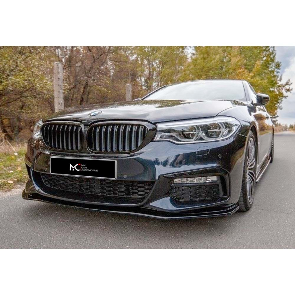 BMW G30 2017+ - Ön Lip A Plus+ M Pack V2 Stil, Piano Black Parlak Ürün Yüzeyi Vkm.