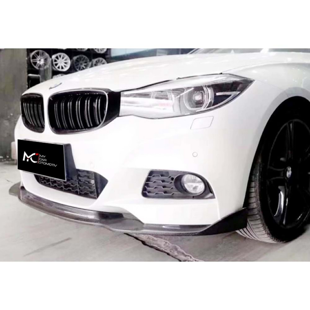 BMW F34 2012+ - Ön Lip A Plus+ Hamann Stil, Piano Black Parlak Ürün Yüzeyi, Vkm.