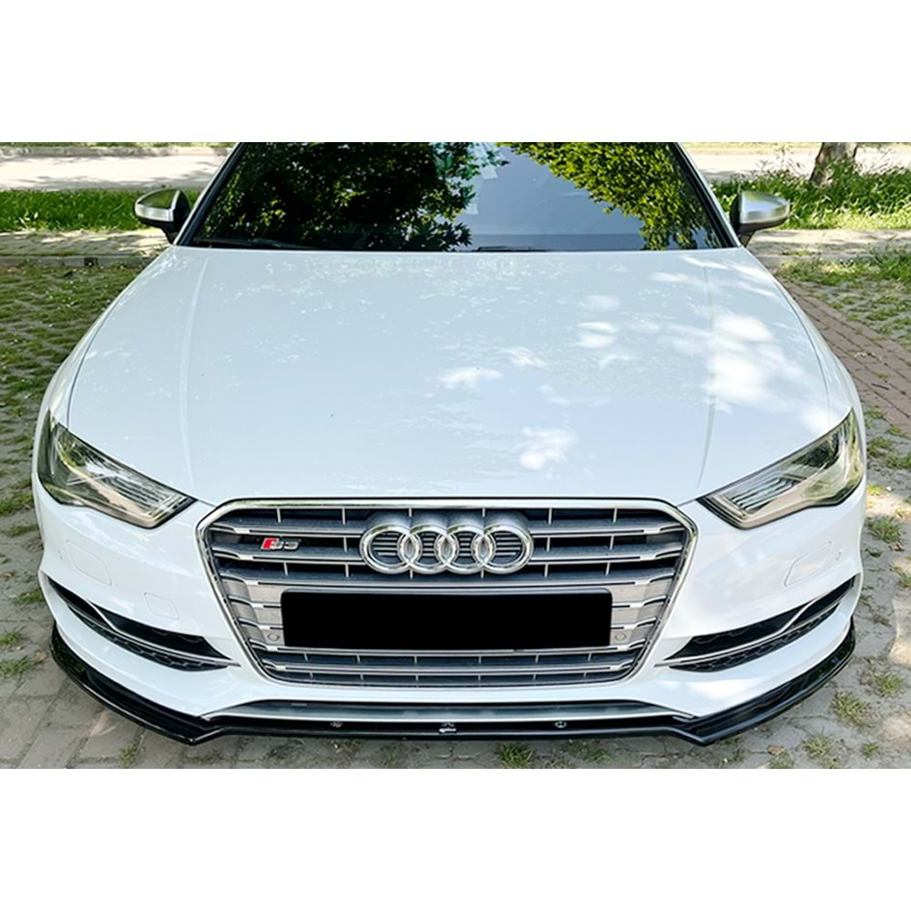 Audi A3 S3 8V SD 2012+ - Tampon Lipi/Ön A Plus+ S3/S Line V2 Stil, Piano Black Parlak Ürün Yüzeyi Vkm.