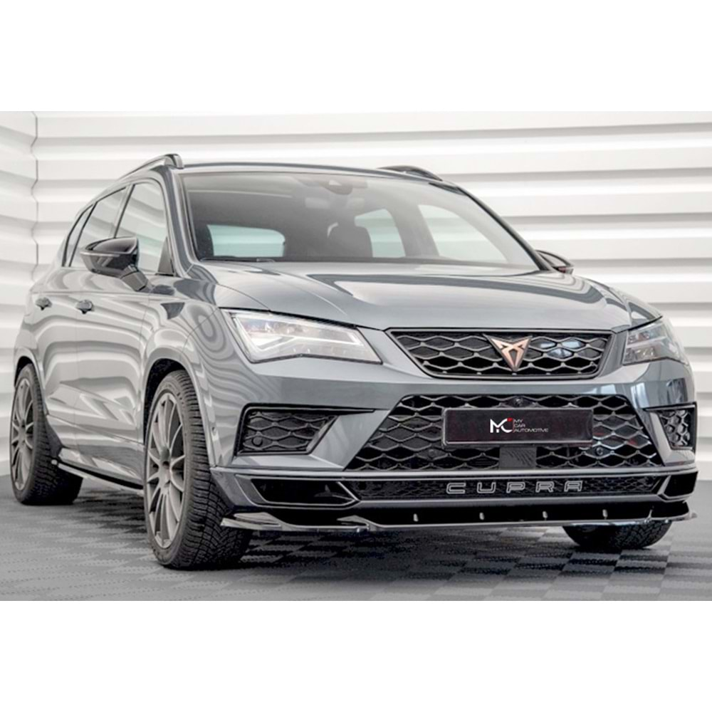 Seat Cupra Ateca Mk1 2018+ - Lip/Ön A Plus+ Cupra V1 Stil, Piano Black Parlak Ürün Yüzeyi Vkm