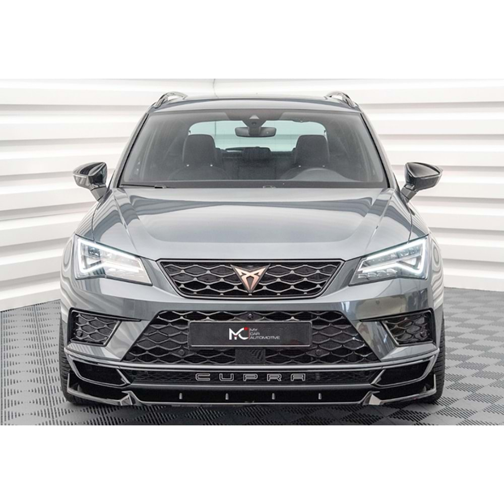 Seat Cupra Ateca Mk1 2018+ - Lip/Ön A Plus+ Cupra V1 Stil, Piano Black Parlak Ürün Yüzeyi Vkm