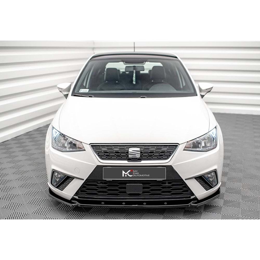 Seat Ibiza Mk5 2017+ - Ön Lip Max A Plus+ FR/Std. V2 Stil, Piano Black Parlak Ürün Yüzeyi Vkm