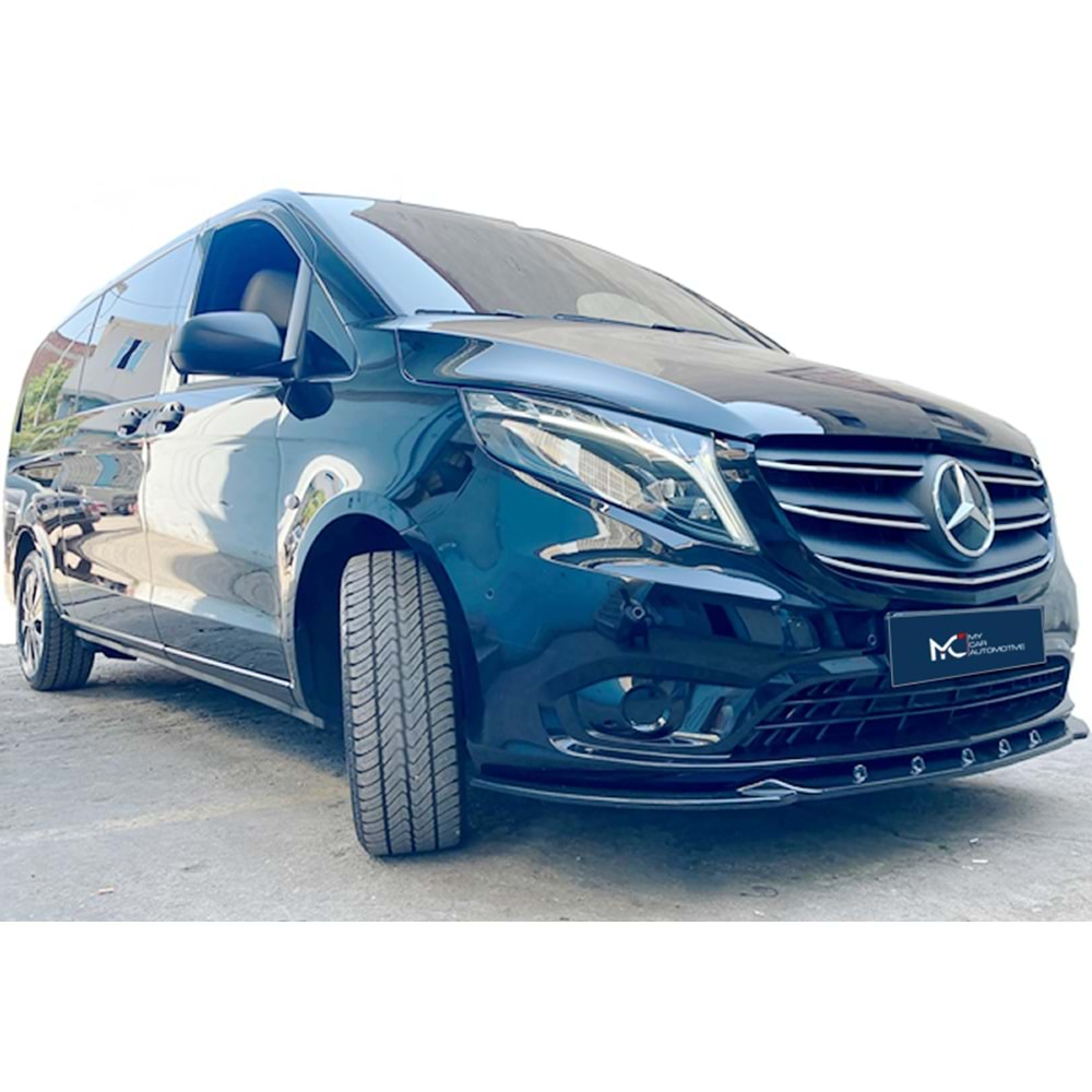 M. Benz W447 2014+ - Ön Lip A Plus+ Standart V3, Piano Black Parlak Ürün Yüzeyi Vkm.