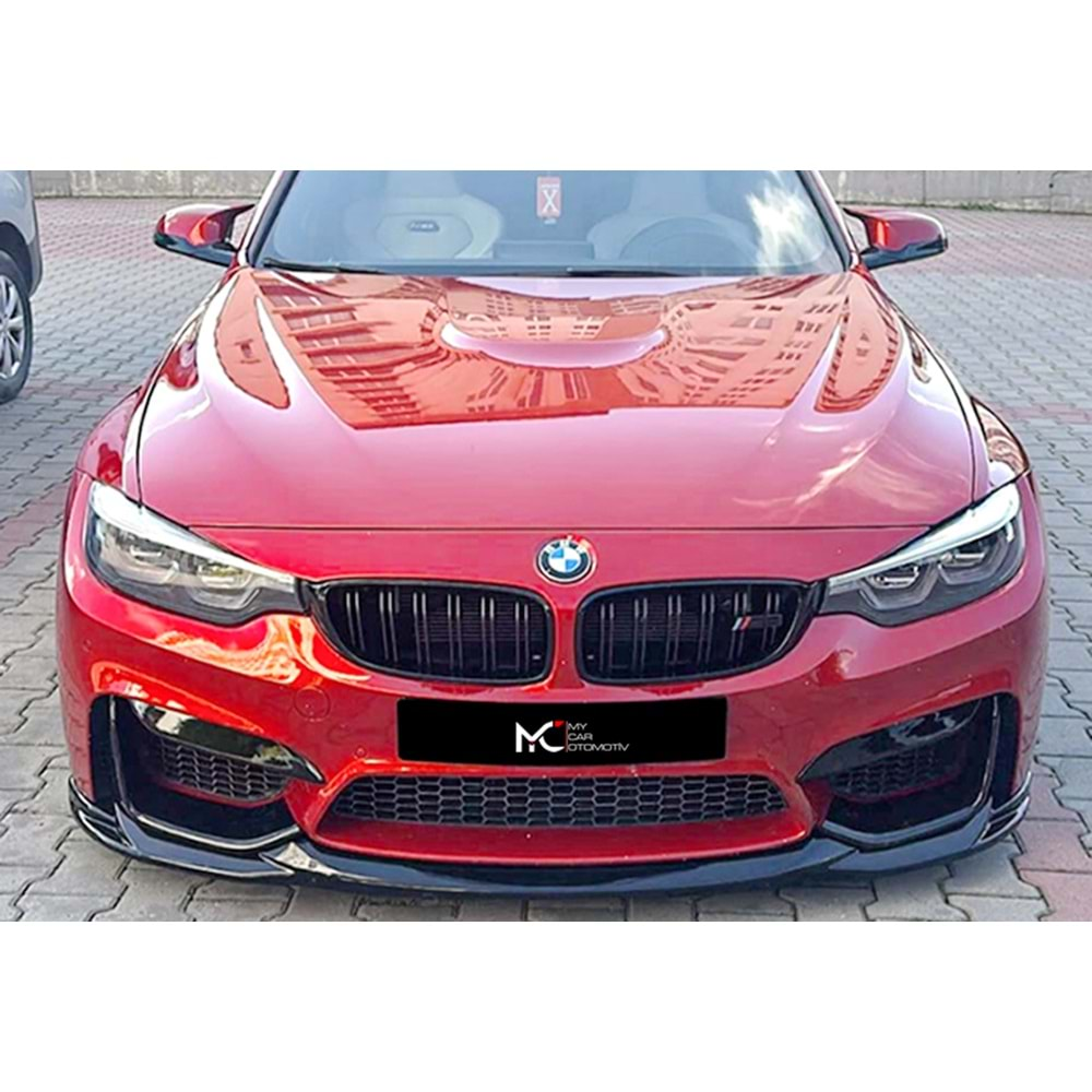 BMW F80 2012+ - Ön Flap A Plus+ M3 V2 Stil, Piano Black Parlak Ürün Yüzeyi, 4 Parça, Vkm.