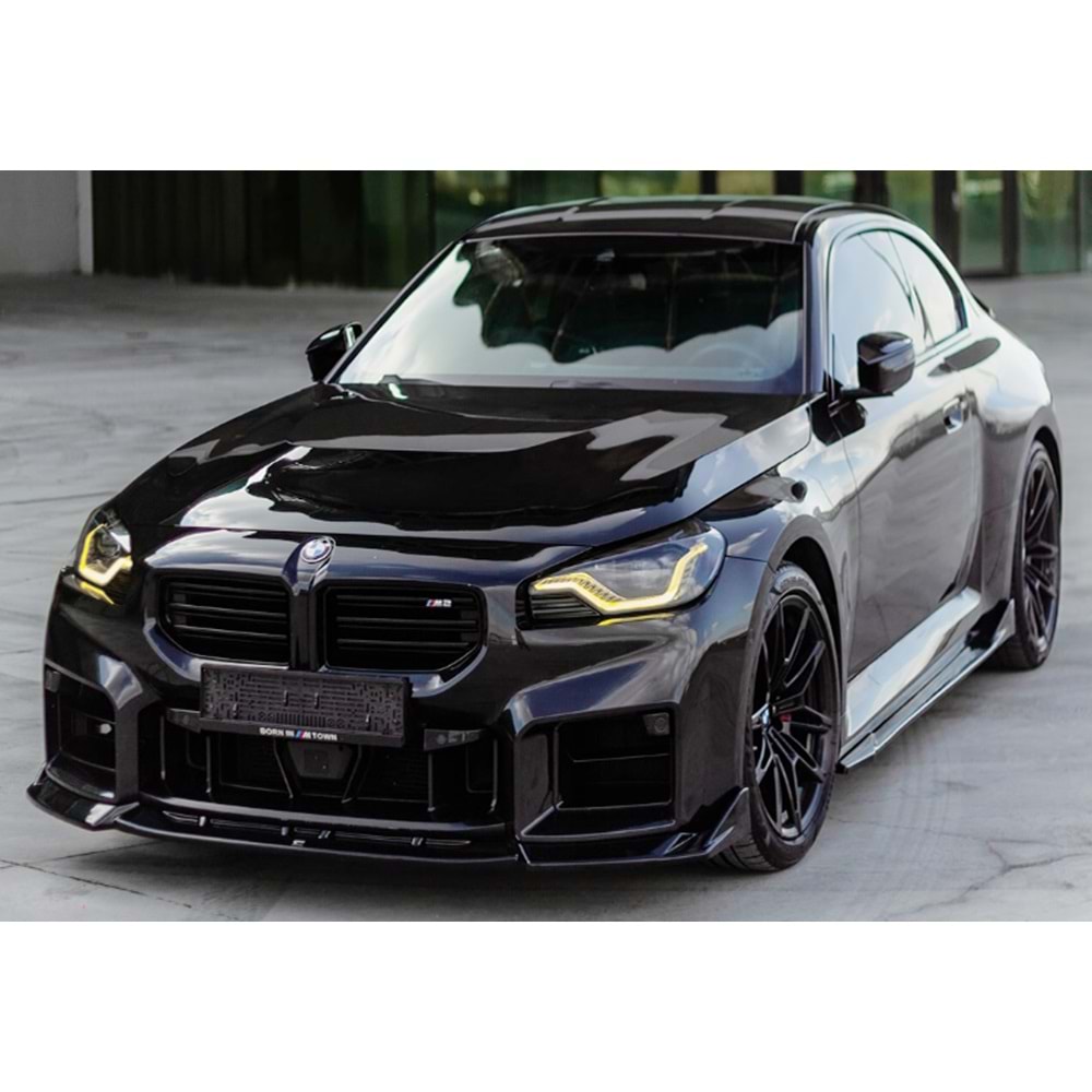 BMW G87 M2 2023+ - Tampon Lip/Ön, A Plus M2 V1 Stil, Piano Black Parlak Ürün Yüzeyi, Vkm.