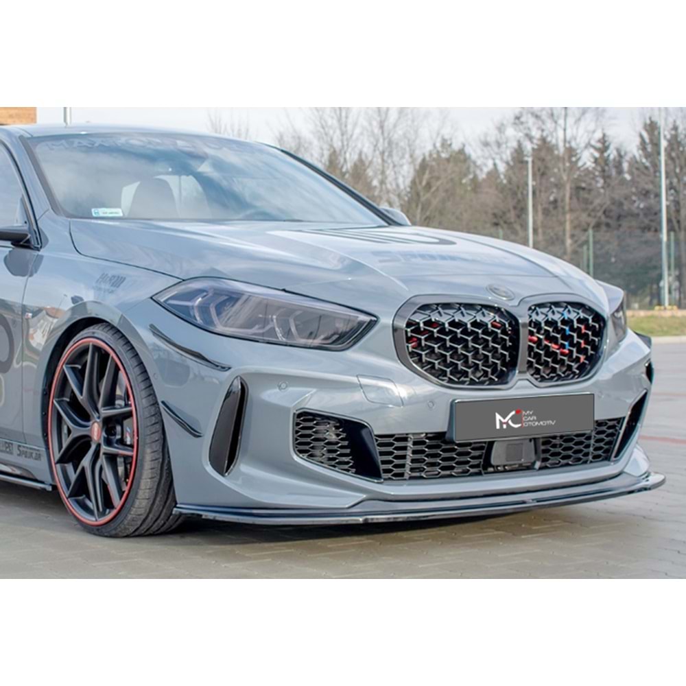 BMW F40 2019+ - Tampon Lipi/Ön, A Plus M Technic V1 Stil Stil, Piano Black Parlak Ürün Yüzeyi, Vakum