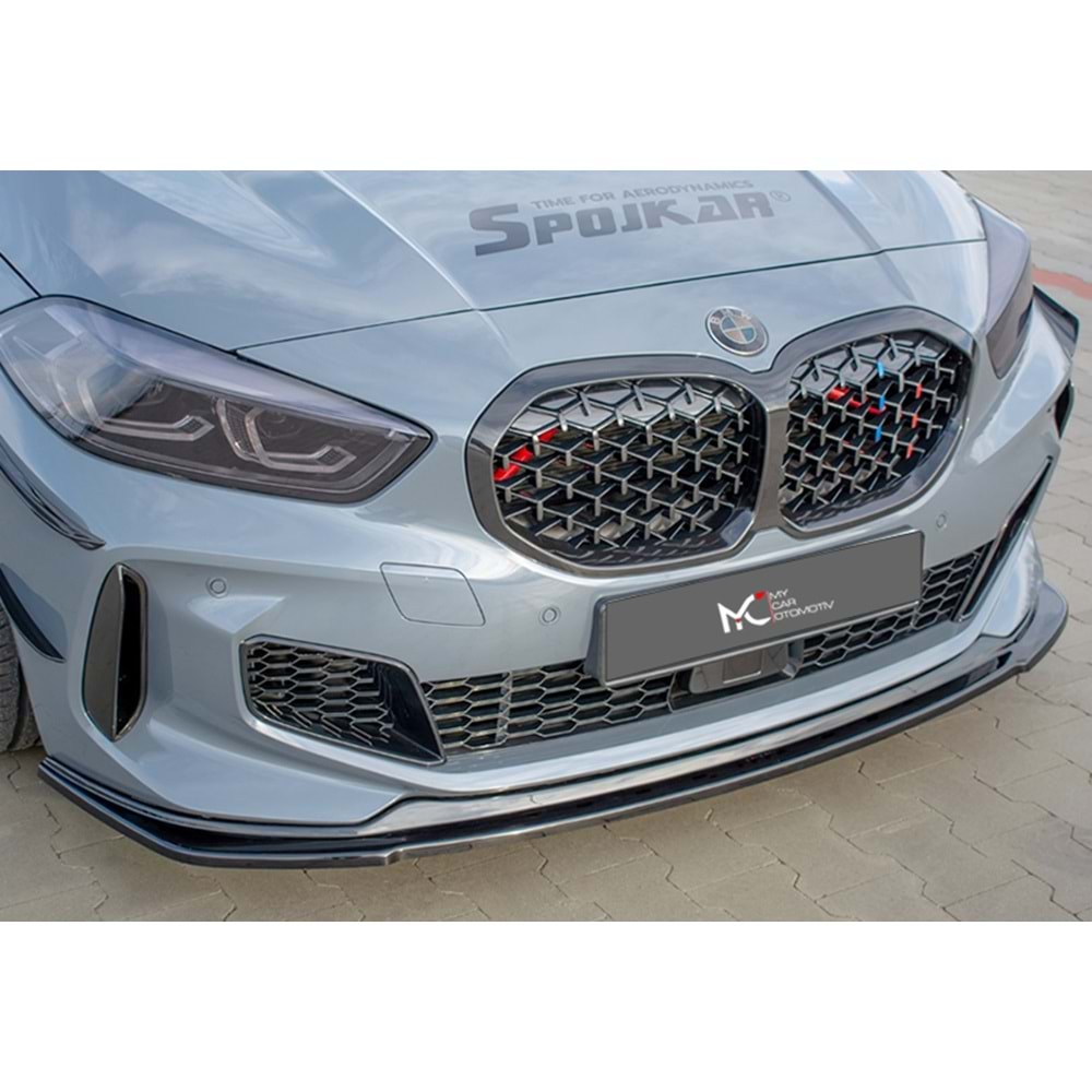 BMW F40 2019+ - Tampon Lipi/Ön, A Plus M Technic V1 Stil Stil, Piano Black Parlak Ürün Yüzeyi, Vakum