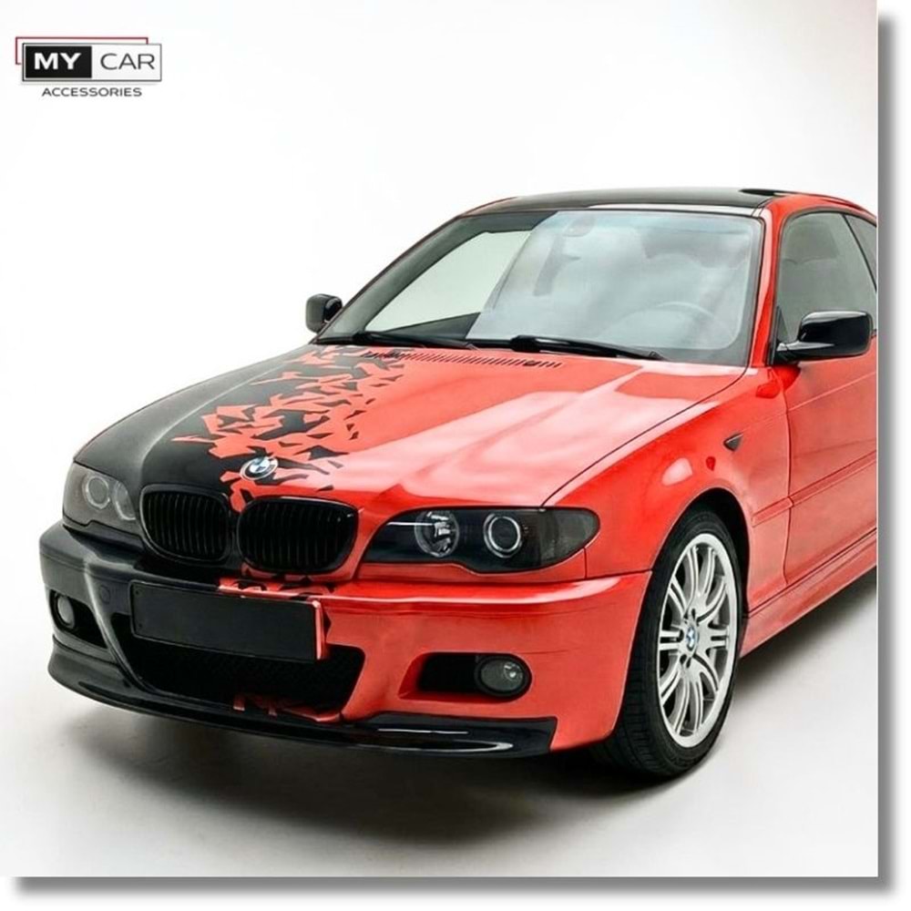 BMW E46 1997+ - Tampon Lipi/Ön, A Plus M3 CSL V2 Stil, Piano Black Ürün Yüzeyi, Vakum