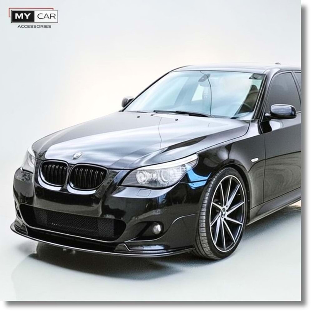 BMW E60 2003+ - Tampon Lipi/Ön, A Plus Hamann M Technic V2 Stil, Flapsız, Piano Black Parlak Ürün Yüzeyi, Vakum