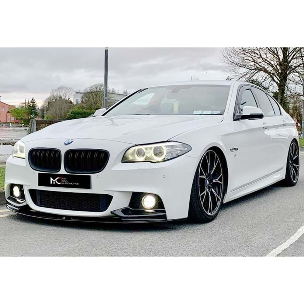 BMW F10 2010+ - Tampon Eki/Ön, A Plus M Performance Stil, 3 Parça, Piano Black Parlak Ürün Yüzeyi, Vakum, Set