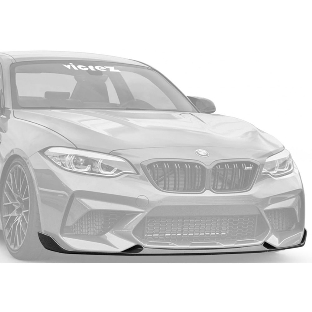 BMW F87 2016+ - Tampon Lipi/Ön, A Plus M2 Competition CS V1 Stil, Piano Black Parlak Ürün Yüzeyi, Vakum