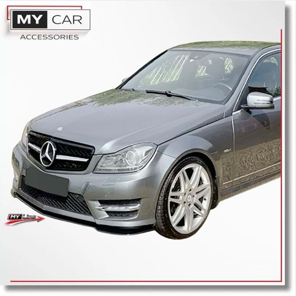 M. Benz W204 FL 2011+ - Tampon Lipi/Ön, A Plus AMG Line V1 Stil, Piano Black Parlak Ürün Yüzeyi, Vakum