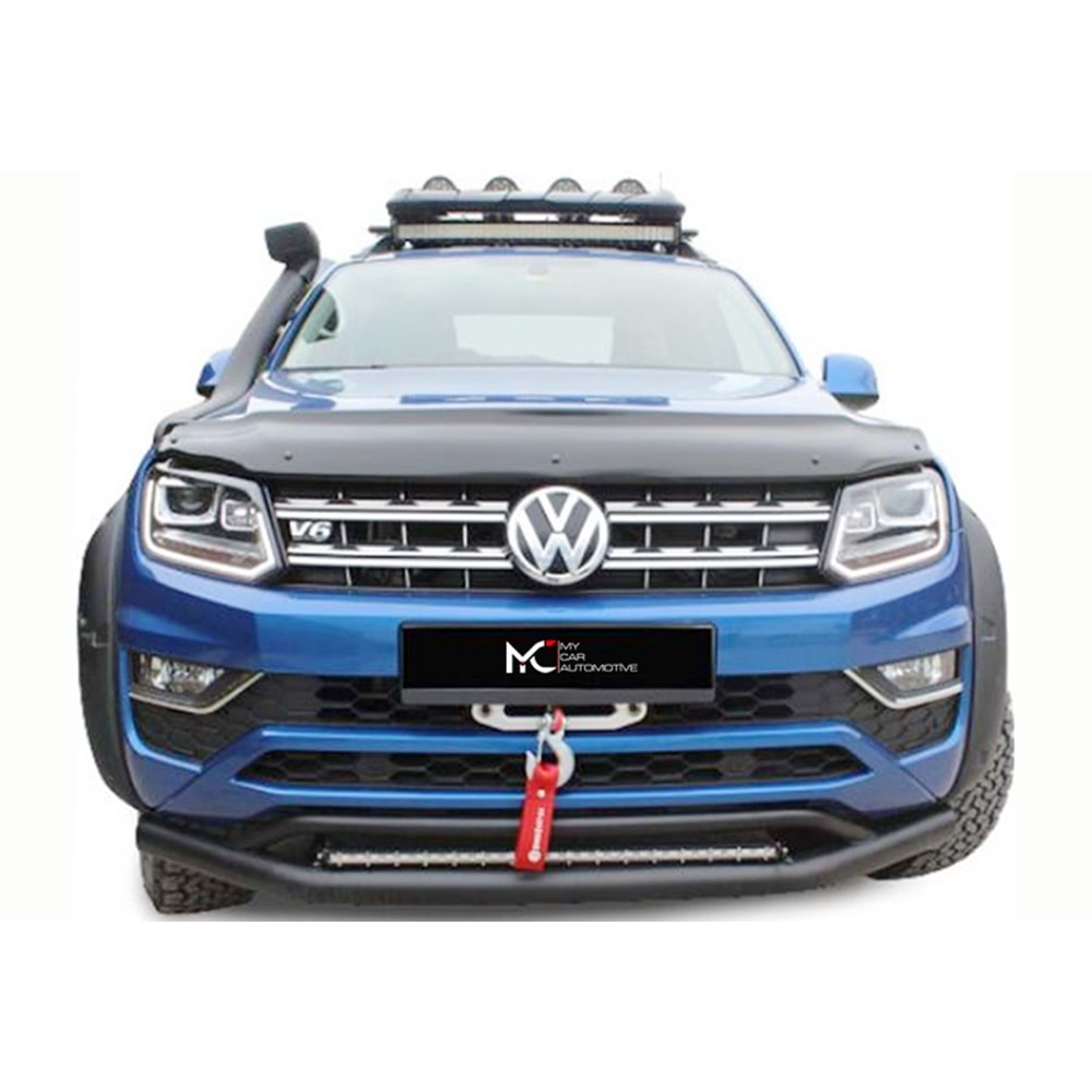 VW Amarok 2010+ - Kaput Üzeri Koruma MYC Oem St. Klipsli 4 mm, Piano Black Parlak Yüzey Akr. Set