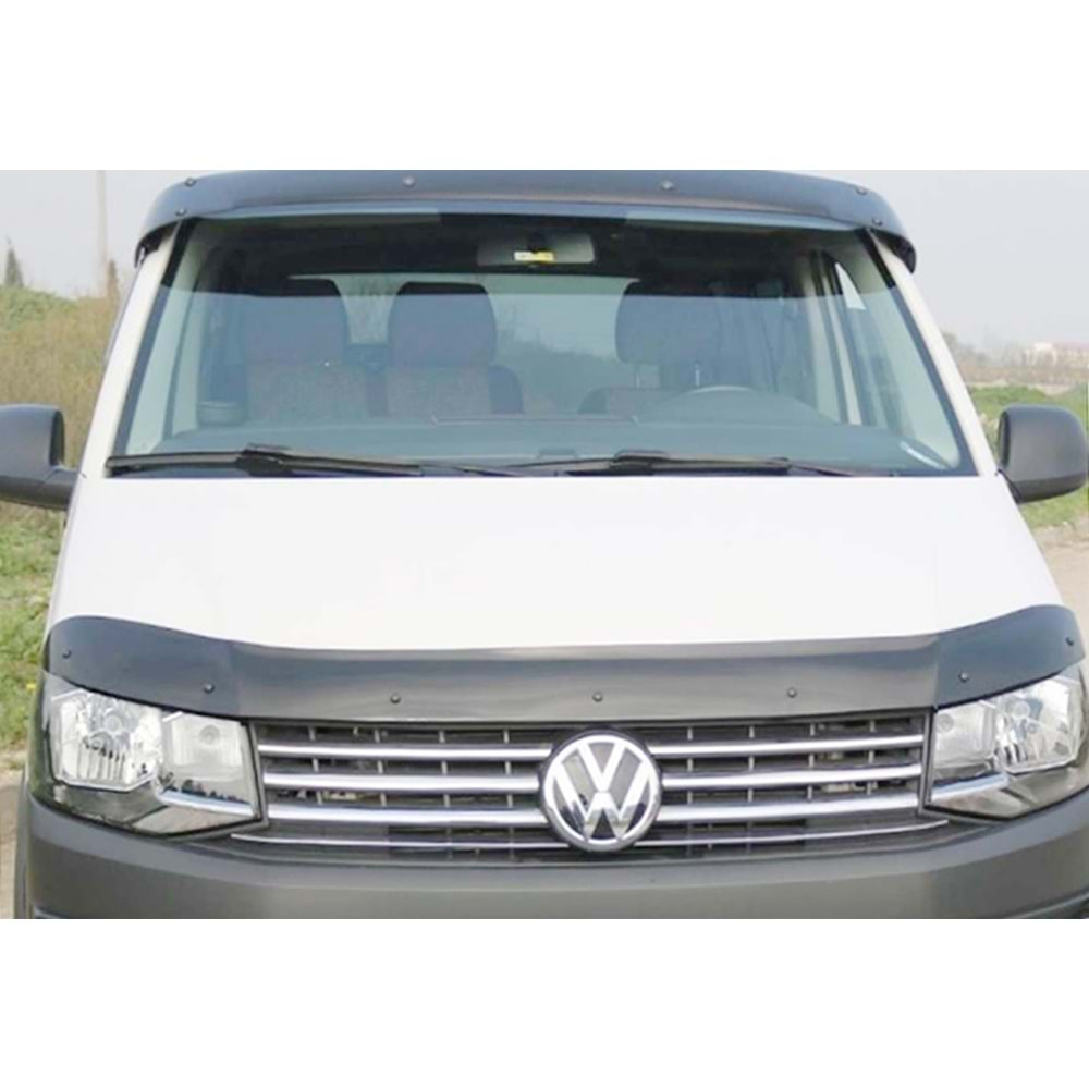 VW Transporter T6.1 2016+ - Kaput Üzeri Koruma MYC Oem St. Klipsli 4 mm, Piano Black Akrilik Set