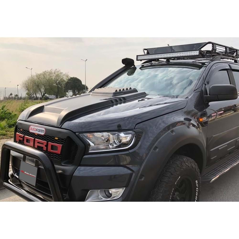 Ford Ranger Wildtrak T6 FL1 2015+ - Kaput Havalandırma Scoop Wildtrak, Mat Siyah Vkm.