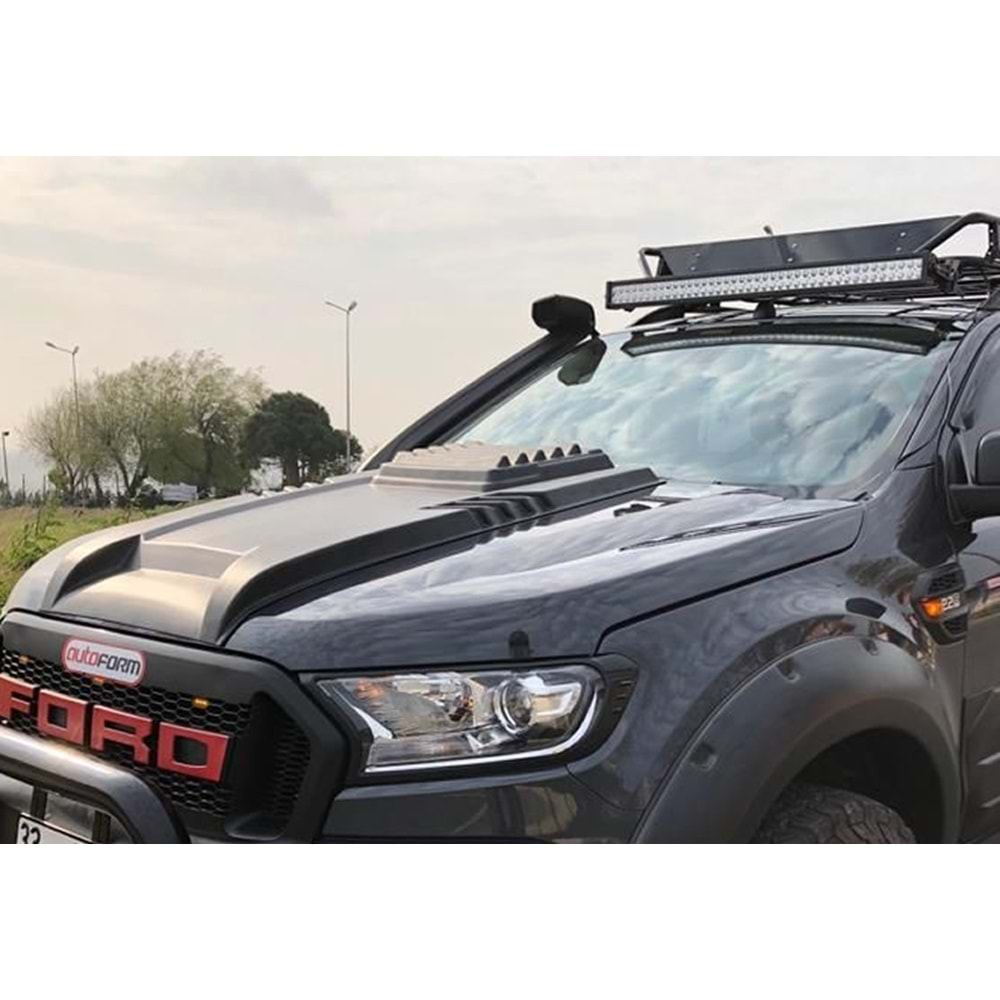 Ford Ranger Wildtrak T6 FL1 2015+ - Kaput Havalandırma Scoop Wildtrak, Mat Siyah Vkm.