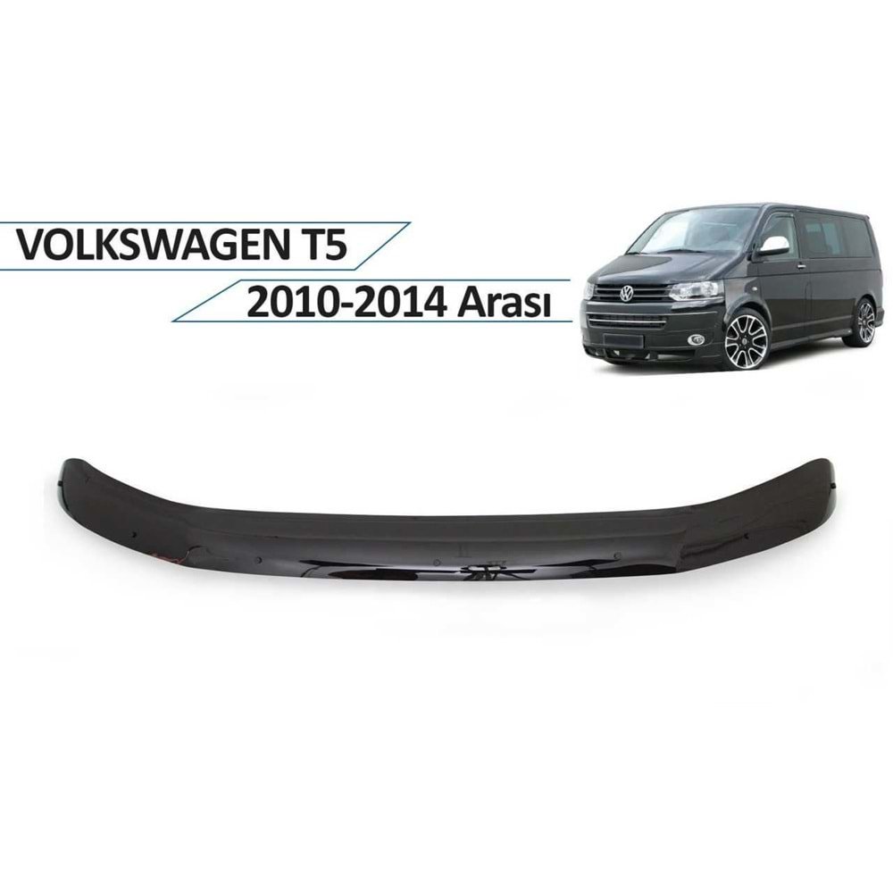 Vw Transporter T5 2009-2014 Kaput Rüzgarlığı Piano Black FVM Oem Klipsli, Piano Black