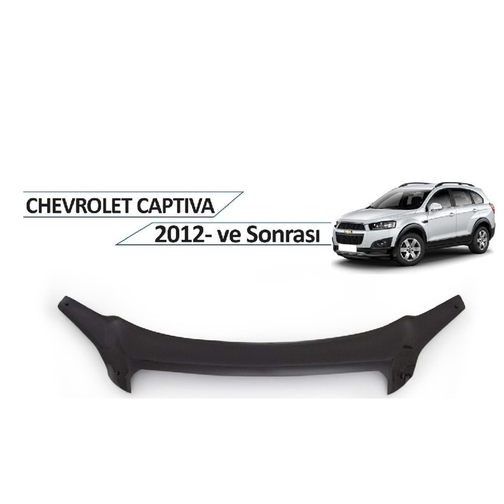 Chevrolet Captiva 2013 - Kaput Üzeri Koruma FVM Oem Klipsli, Piano Black