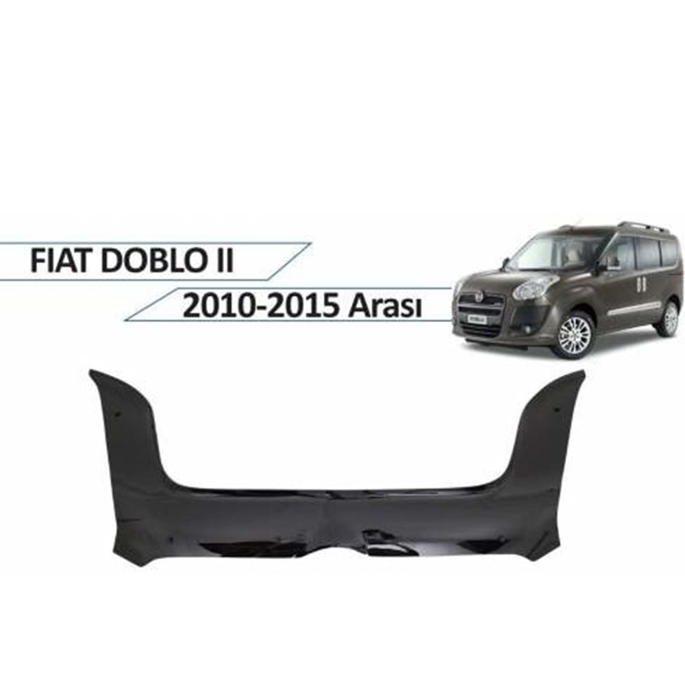 Fiat Doblo 2010-2015 Kaput Rüzgarlığı Piano Black FVM Oem Klipsli, Piano Black