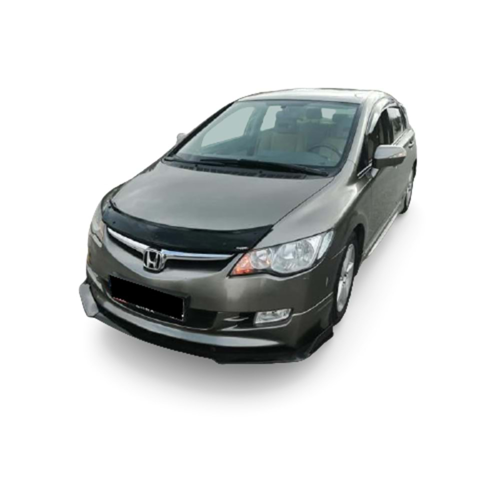 Honda Civic FD6 2006-2011 Arası Kaput Rüzgarlığı P.Black FVM Oem Klipsli, Piano Black