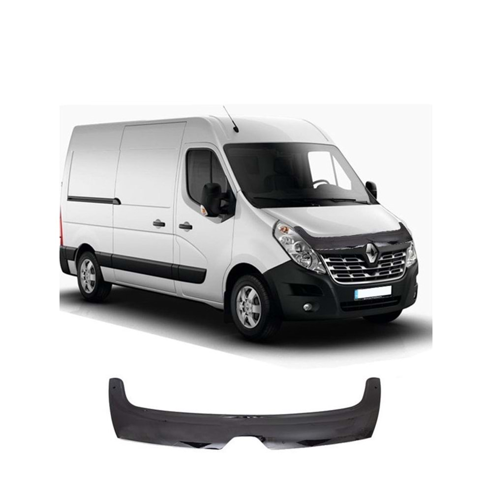 Renault Master 2014+ Kaput Rüzgarlığı Piano Black FVM Oem Klipsli, Piano Black