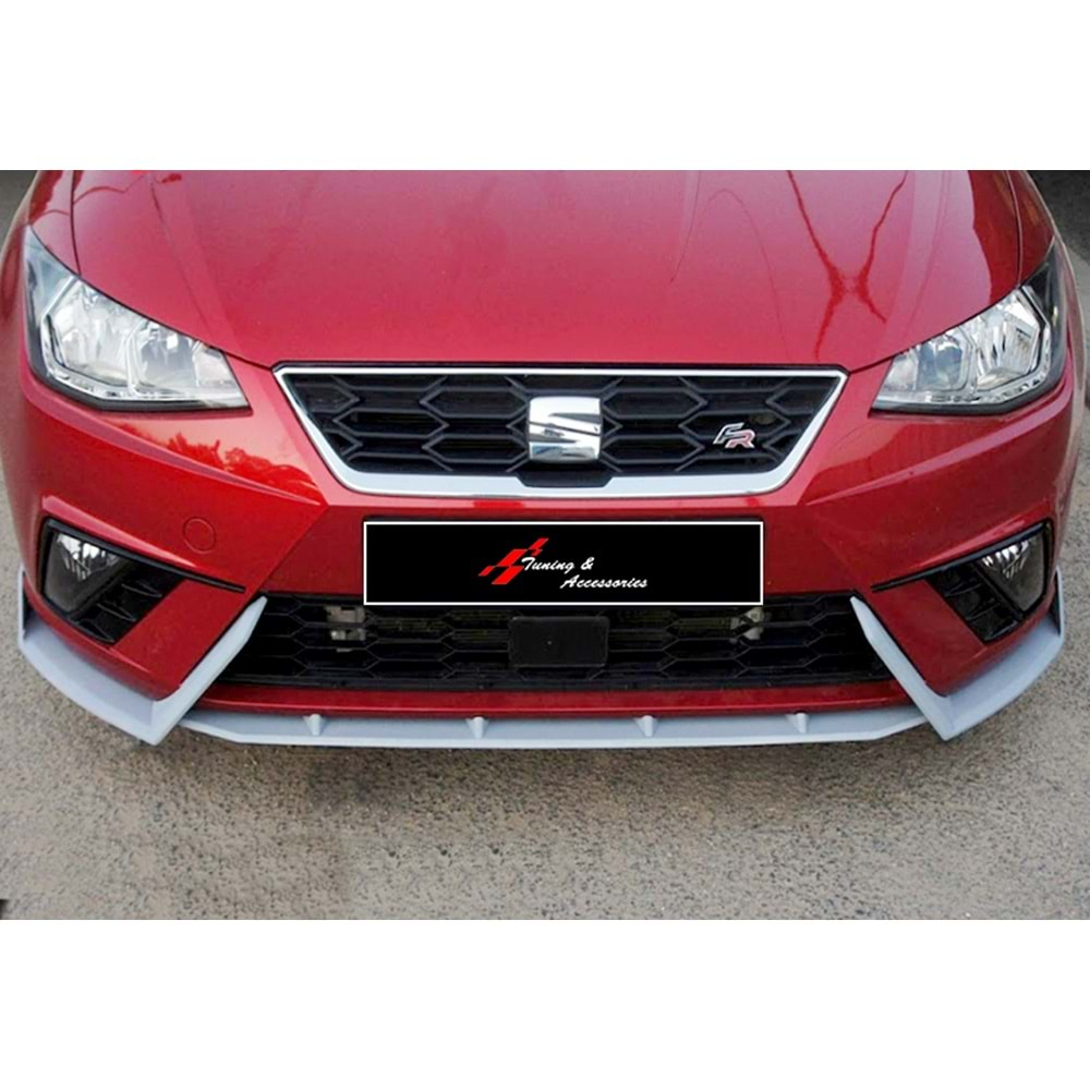 Seat Ibiza Mk5 2017+ - Ön Lip Lenz Race Cup V1 Stil, Piano Black Ürün Yüzeyi Vkm. Set