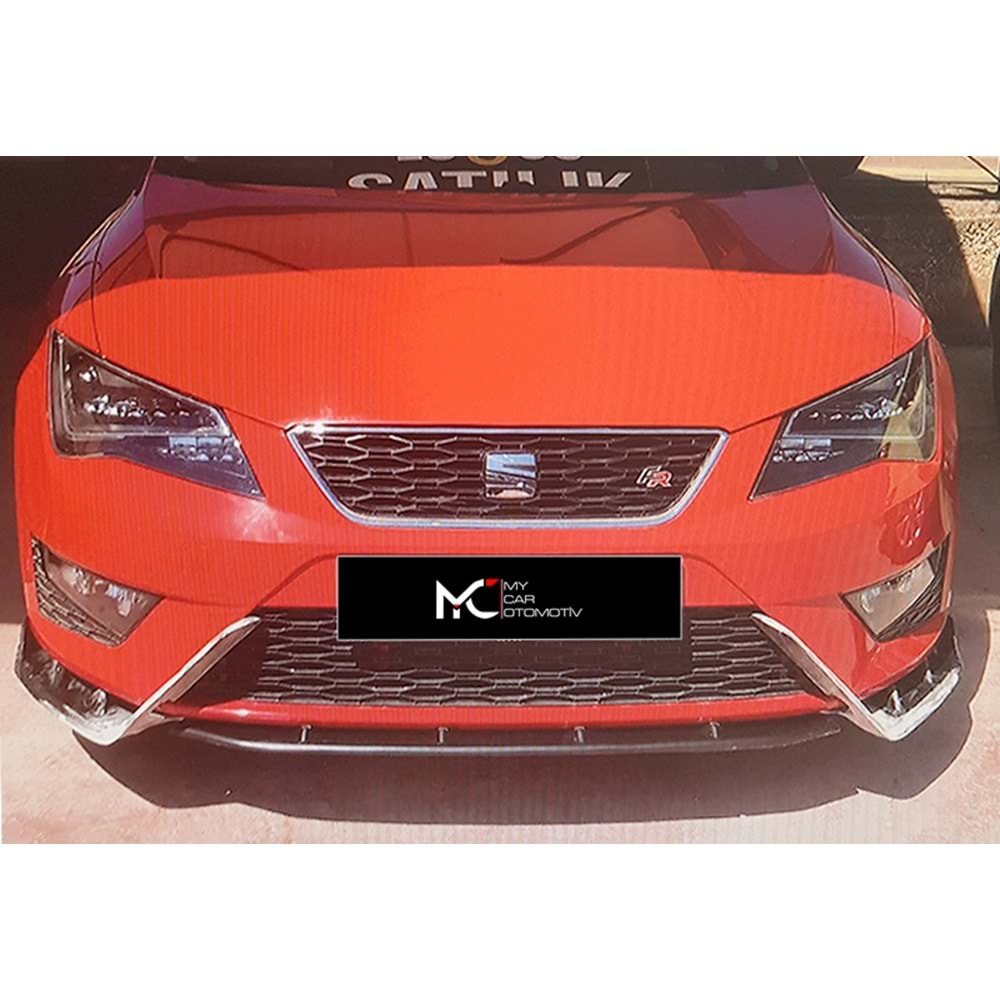 Seat Leon Mk3 2012+ - Ön Lip Race Cup V1 Lenz Design, Piano Black Ürün Yüzeyi Vkm.