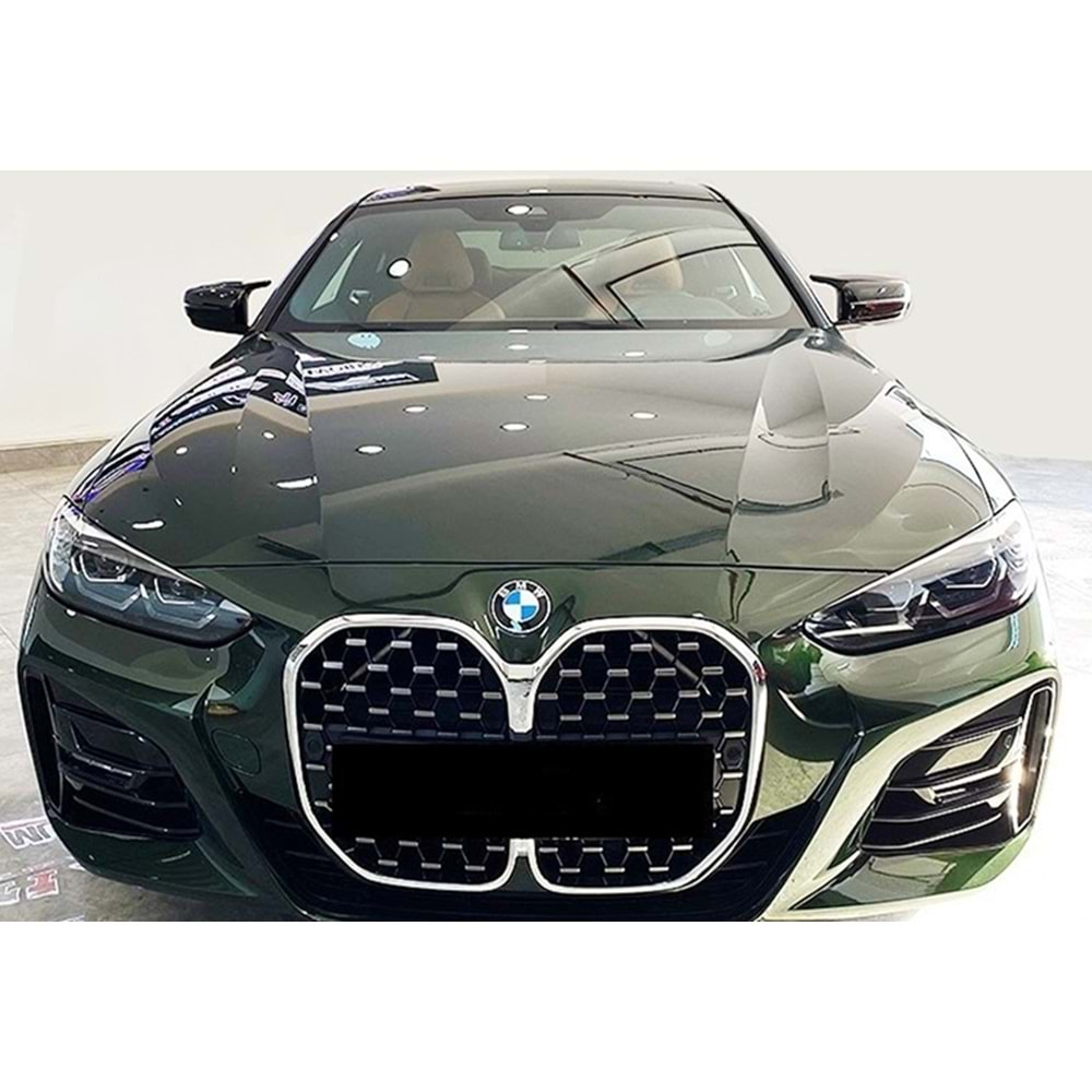 BMW G22 2020+ - Ayna Kapağı Batman V1 Stil Yapıştırma, Piano Black Ürün Yüzeyi ABS Set