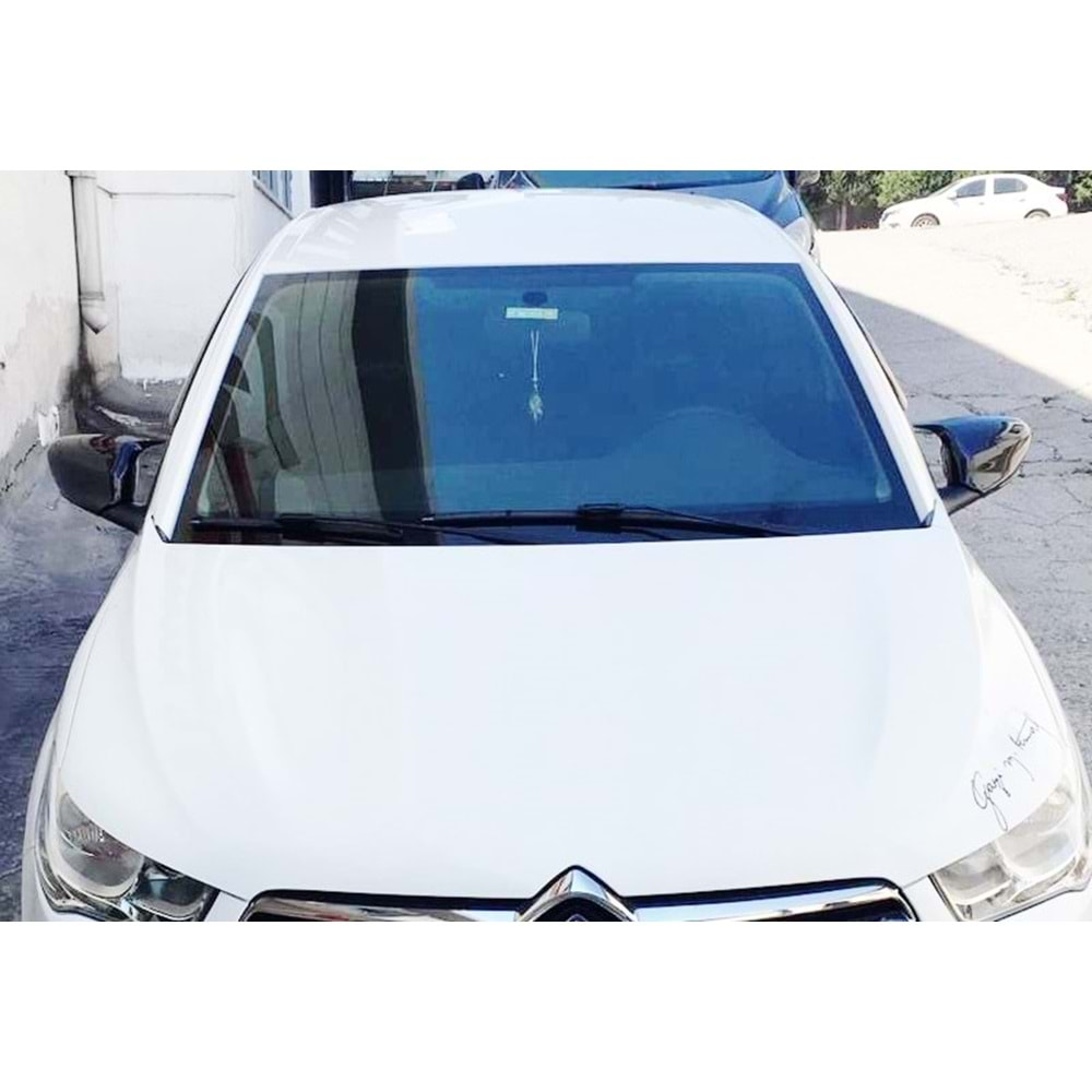 Citroen C Elysee 2013+ - Ayna Kapağı Batman V1 Stil Yapıştırma, Piano Black Ürün Yüzeyi ABS Set