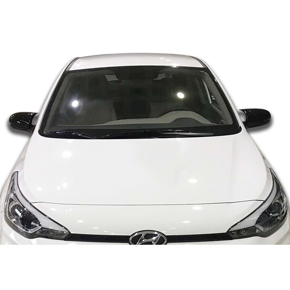 Hyundai I20 2014+ - Ayna Kapağı Batman V1 Stil Sinyalsiz Yapıştırma, Piano Black ABS Set