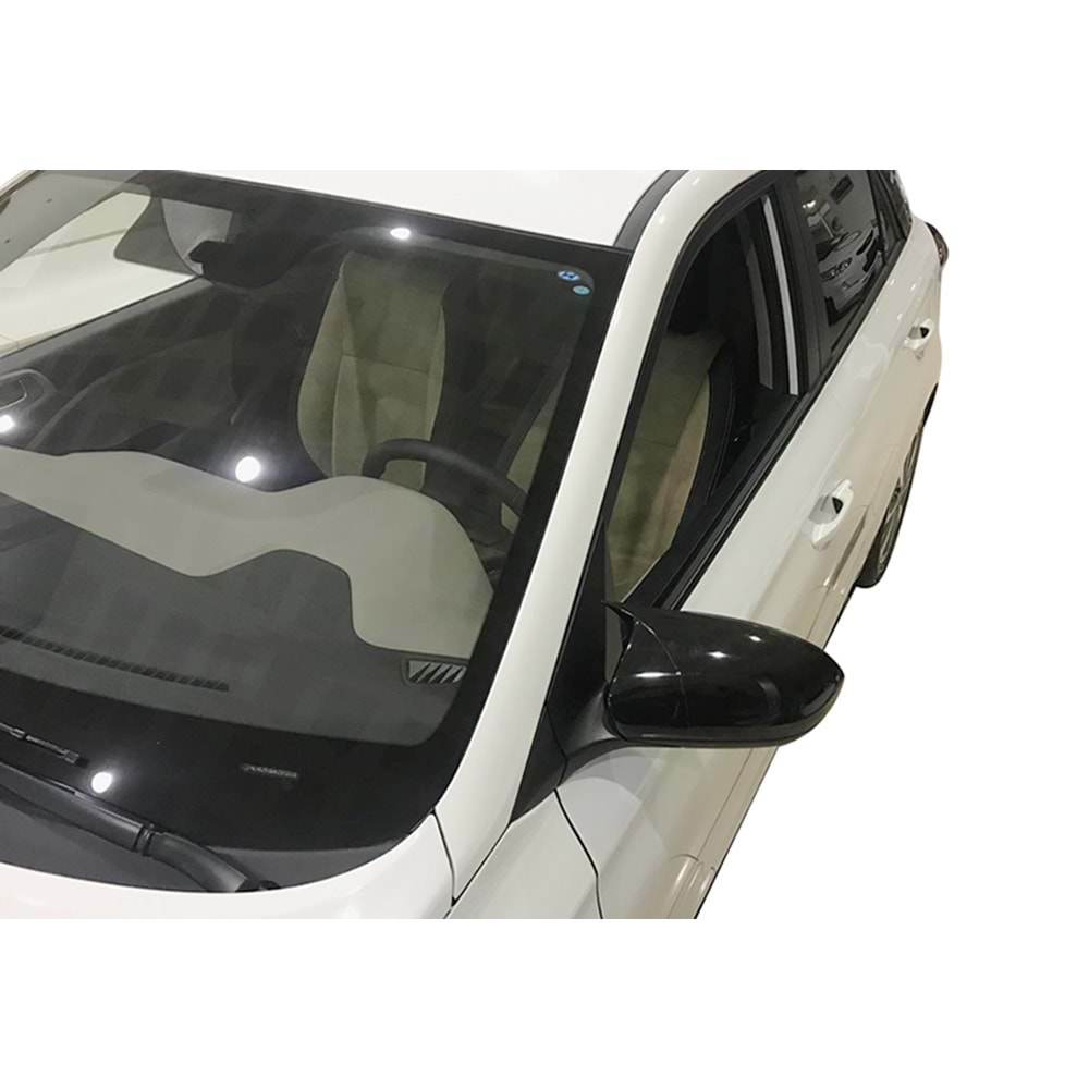 Hyundai I20 2014+ - Ayna Kapağı Batman V1 Stil Sinyalsiz Yapıştırma, Piano Black ABS Set