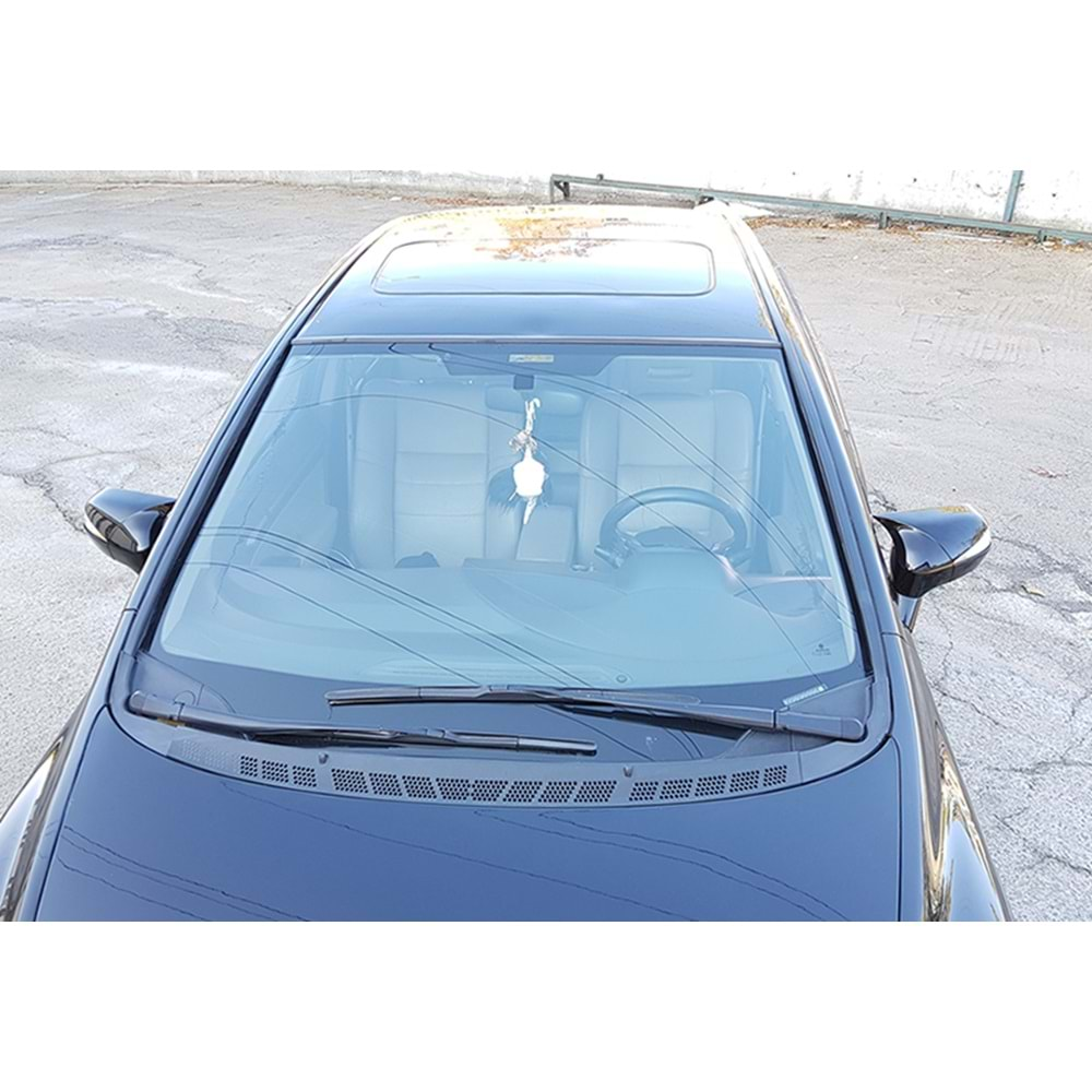 Honda Civic FD6 2006+ - Ayna Kapağı Batman V1 Stil Yapıştırma , Piano Black ABS Set