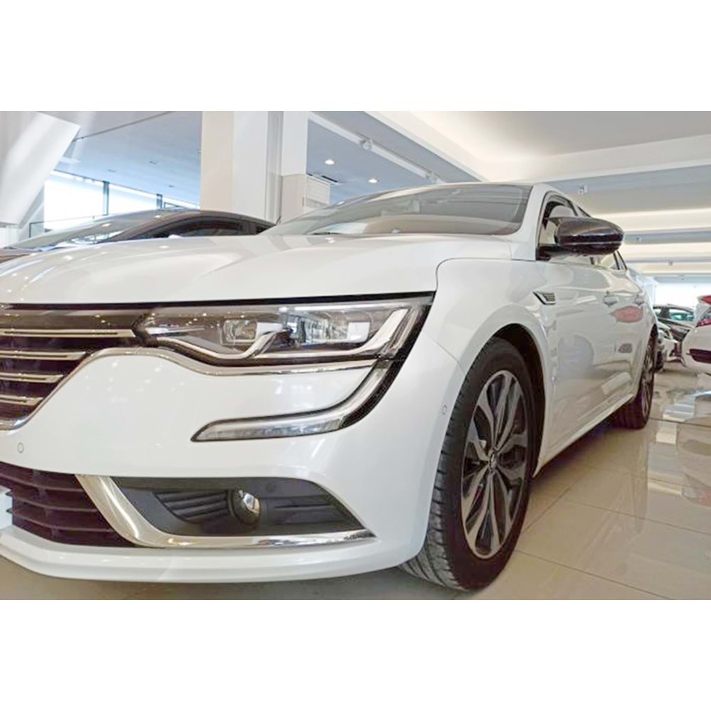 Renault Talisman 2015+ - Ayna Kapağı Batman V1 Stil Yapıştırma , Piano Black ABS Set