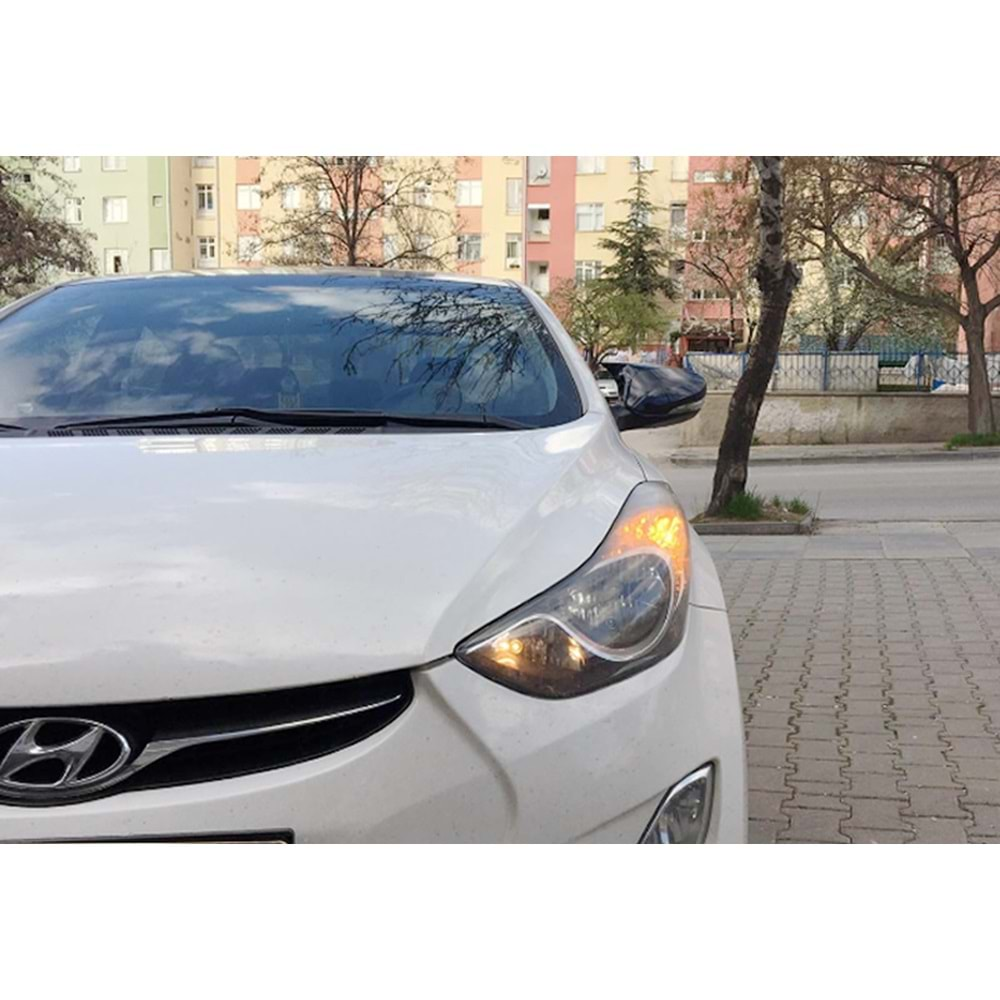 Hyundai Elantra 5 2010+ - Ayna Kapağı Batman V1 Stil Sinyalli, Yapıştırma, Piano Black Ürün Yüzeyi, ABS, Set