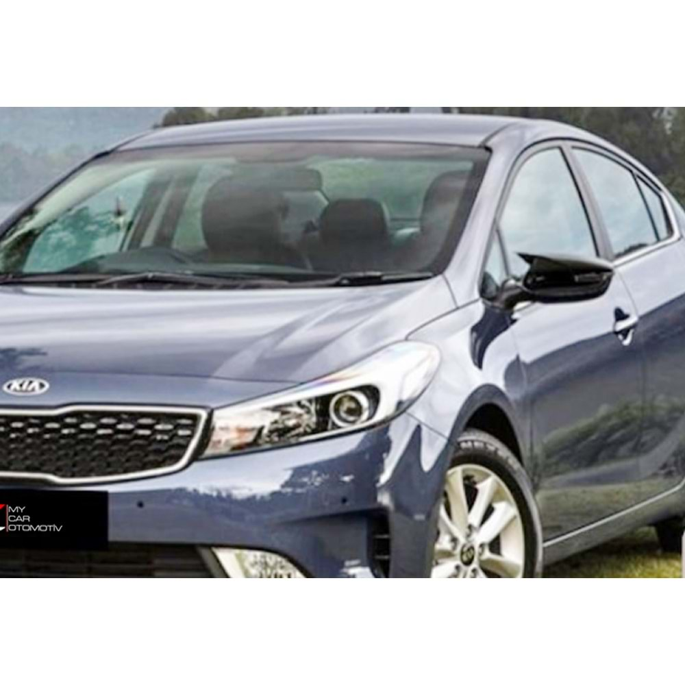 Kia Cerato 3 FL 2016+ - Ayna Kapağı Batman V1 Stil Yapıştırma , Piano Black ABS Set