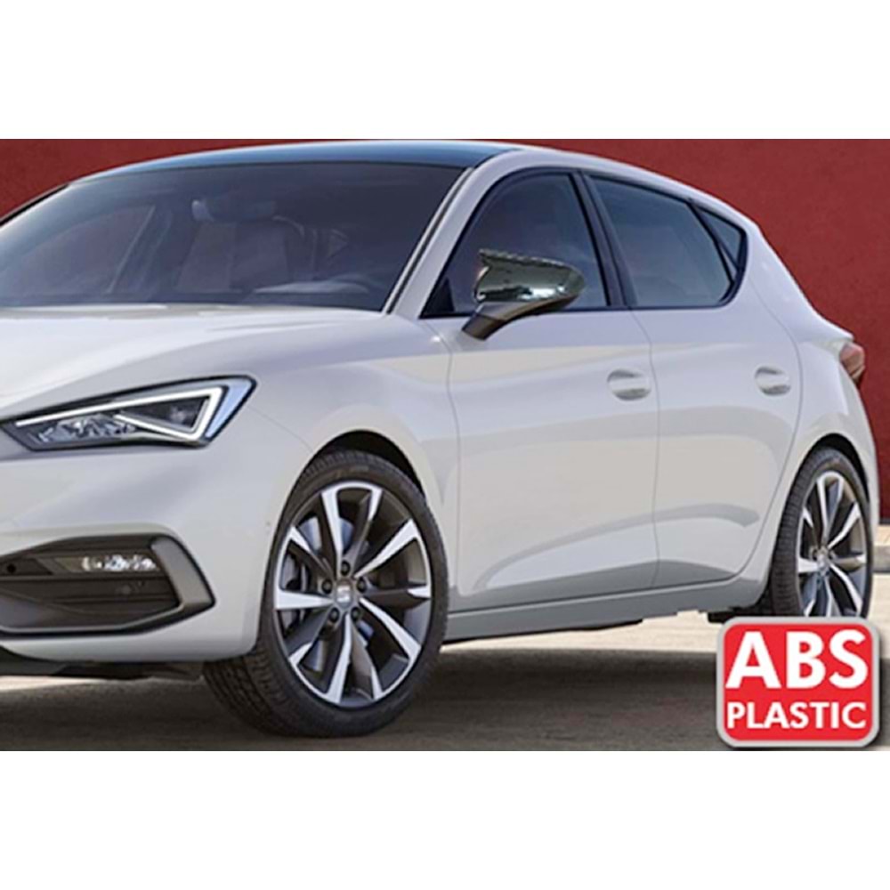 Seat Leon Mk4 2020+ - Ayna Kapağı Batman V1 Stil Yapıştırma, Piano Black Ürün Yüzeyi, ABS, Set