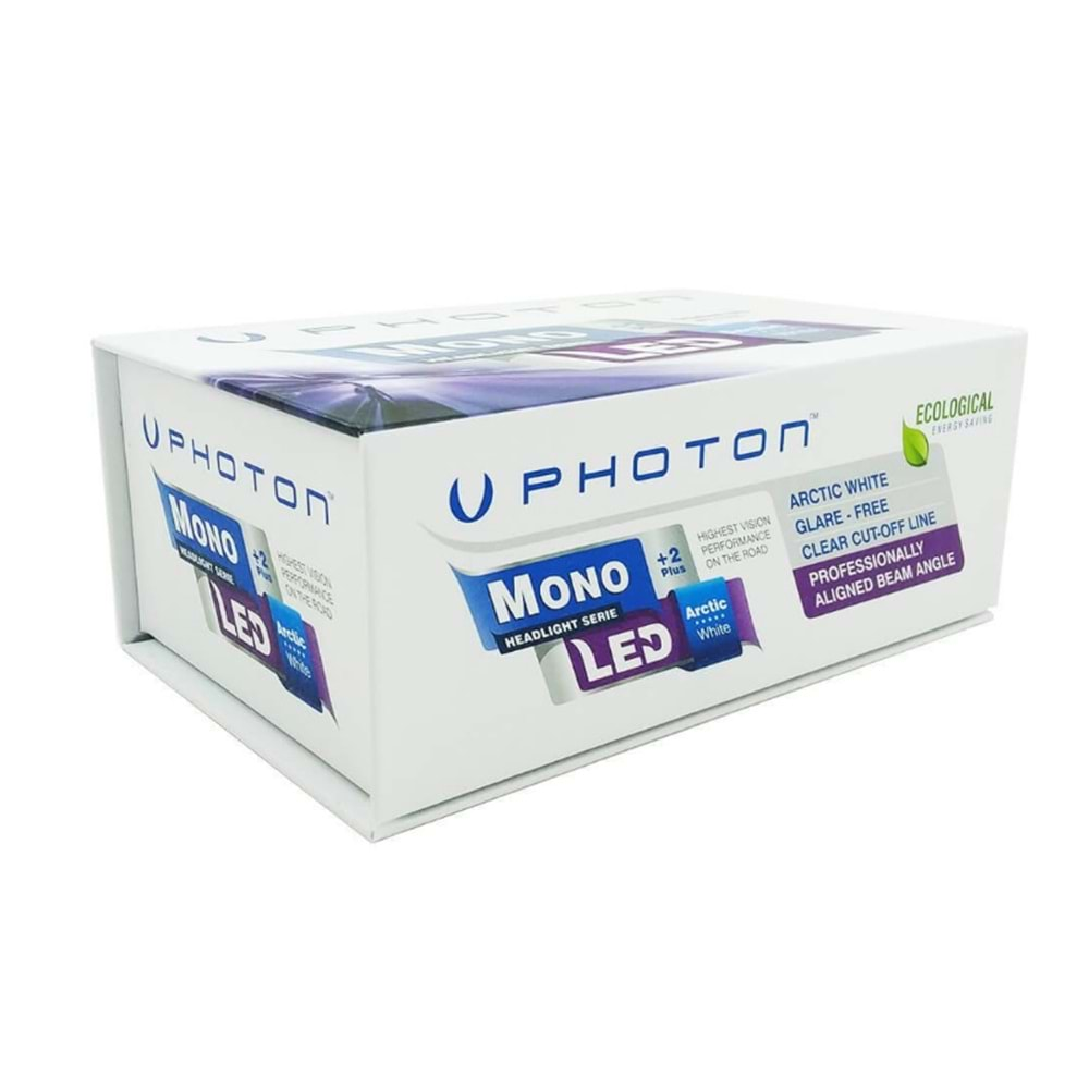 W.Photon - Mono H7 2+ Plus Led Xenon Ampul 6000K, Beyaz Fanlı Set