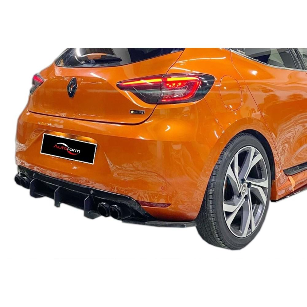 Renault Clio 5 2019+ - Difüzör Splitter Max Design CNC, Mat Siyah Vkm.