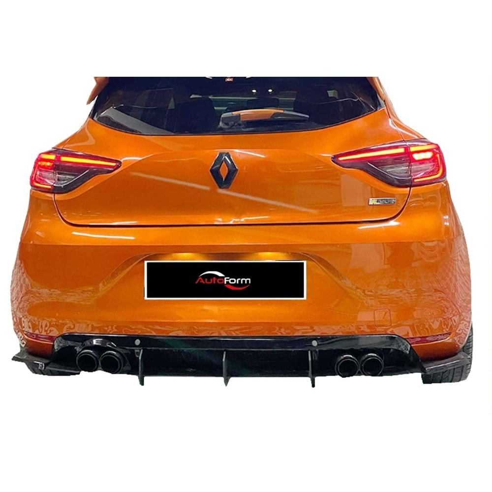 Renault Clio 5 2019+ - Difüzör Splitter Max Design CNC, Mat Siyah Vkm.