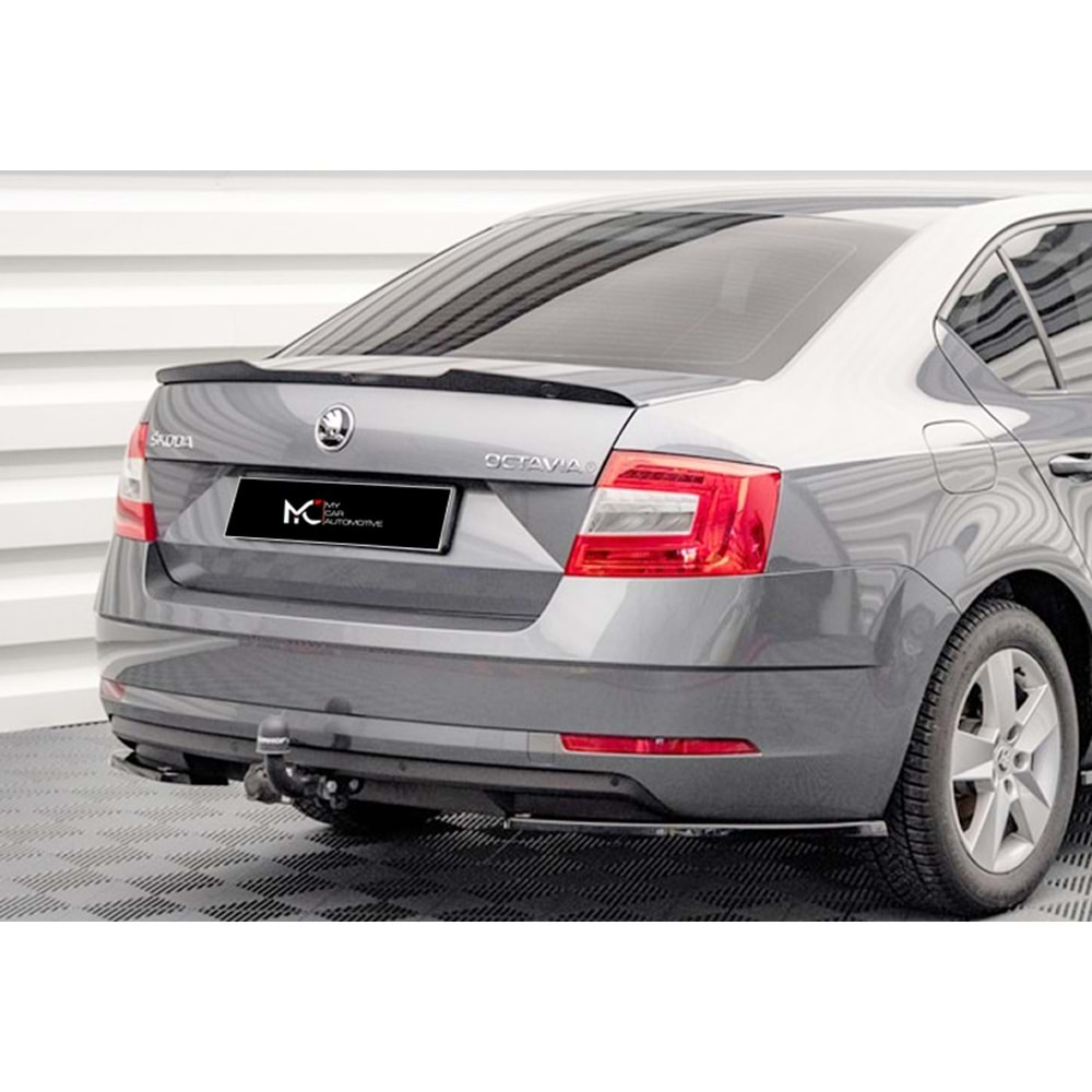 Skoda Octavia Mk3 2013+ - Spoiler Max Cap V1 Bagaj Üzeri , Piano Black Vkm.