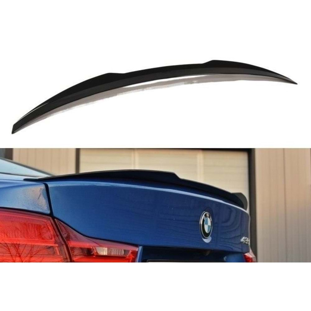 BMW F32 2014+ - Spoiler Max Cap Bagaj Üzeri , Piano Black, Vkm.