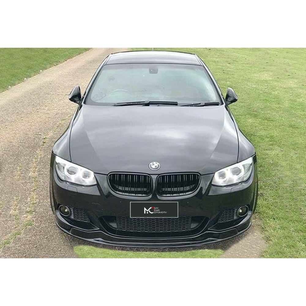 BMW E92 LCI 2009+ - Ön Lip A Plus+ M Sport Arkym Stil, Piano Black Parlak Ürün Yüzeyi Vkm.